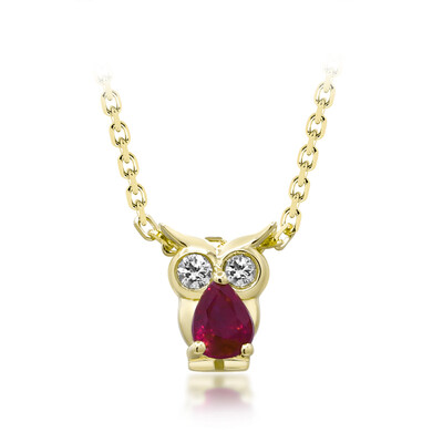 Collar en oro con Rubí de Mozambique AAA (CIRARI)