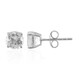 Pendientes en plata con Topacio blanco