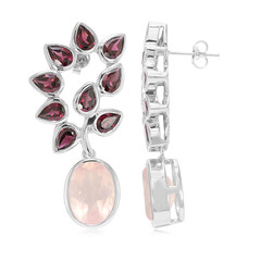 Pendientes en oro con Cuarzo rosa de Angelandia