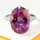 Anillo en plata con Amatista de Zambia