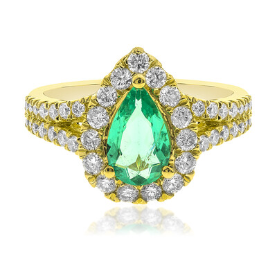 Anillo en oro con Esmeralda de Colombia (CIRARI)