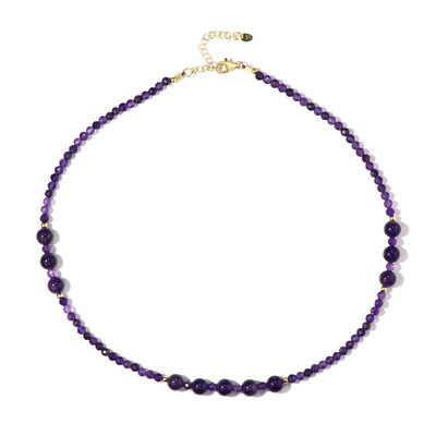 Collar en plata con Amatista de Zambia (Riya)