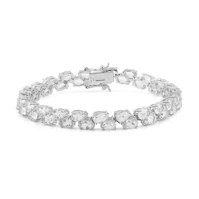 Brazalete en plata con Topacio blanco