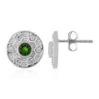 Pendientes en plata con Diópsido de Rusia
