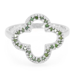 Anillo en plata con Diamante Bosque Verde