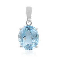 Colgante en plata con Topacio azul cielo