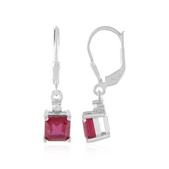 Pendientes en plata con Rubí de Madagascar