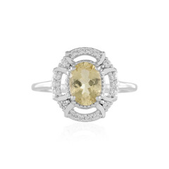 Anillo en plata con Berilo amarillo