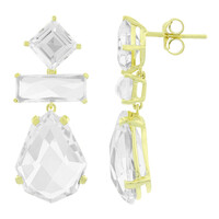 Pendientes en plata con Cuarzo blanco (TPC)