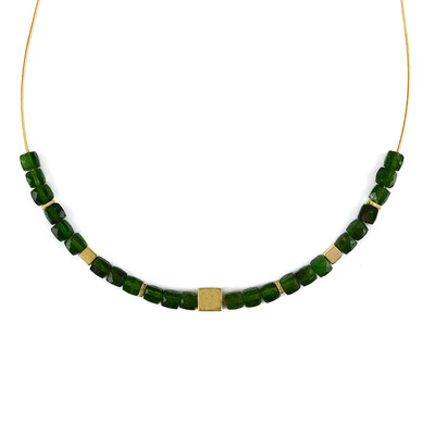 Collar en plata con Diópsido de Rusia