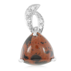 Colgante en plata con Obsidiana caoba