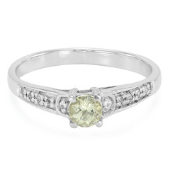 Anillo en plata con Berilo del Amazonas