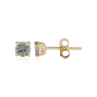 Pendientes en oro con Tanzanita verde