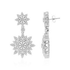 Pendientes en plata con Topacio blanco