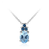 Collar en plata con Topacio azul cielo
