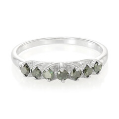 Anillo de hombre en plata con Diamante fantasía