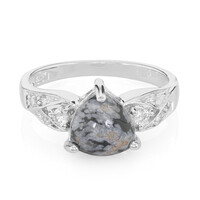 Anillo en plata con Obsidiana Copo de Nieve