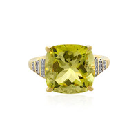 Anillo en plata con Quarzo limón