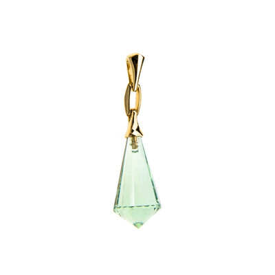 Colgante en oro con Amatista verde (dagen)
