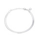 Brazalete en plata con Topacio blanco