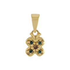 Colgante en plata con Diamante I3 champán