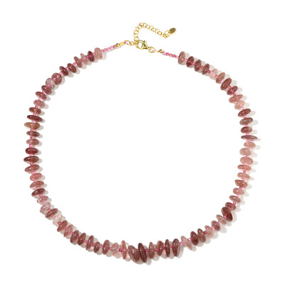 Collar en plata con Cuarzo Fresa