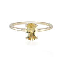 Anillo en oro con Berilo dorado