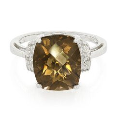 Anillo en plata con Cuarzo ahumado