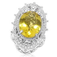 Anillo en plata con Cuarzo del Ouro Verde (Dallas Prince Designs)