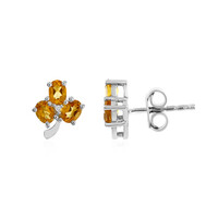 Pendientes en plata con Citrino
