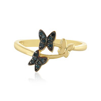 Anillo en plata con Diamante azul I3