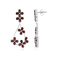 Pendientes en plata con Granate de Mozambique