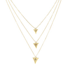 Collar en oro con Diamante champán I2 (de Melo)