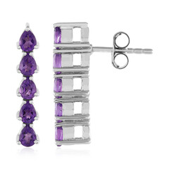 Pendientes en plata con Amatista de Zambia
