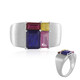 Anillo en plata con Zafiro azul de Madagascar (de Melo)