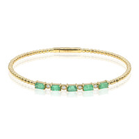 Brazalete en oro con Esmeralda de Zambia AAA (CIRARI)