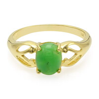 Anillo de hombre en plata con Crisoprasa imperial