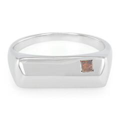 Anillo de hombre en plata con Diamante fantasía