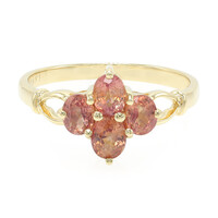 Anillo en oro con Zafiro Padparascha no calentado (AMAYANI)