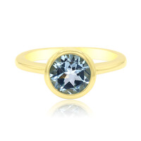 Anillo en plata con Topacio azul cielo