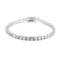 Brazalete en plata con Topacio blanco