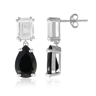 Pendientes en plata con Espinela negra