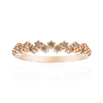 Anillo en oro con Diamante rosa de Francia de Argyle SI1 (Annette)