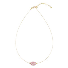 Collar en acero inoxidable con Rodocrosita