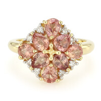 Anillo en oro con Zafiro Padparascha no calentado (AMAYANI)