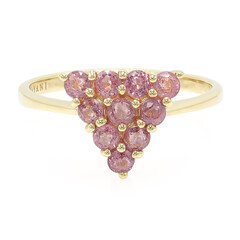 Anillo en oro con Zafiro Padparascha no calentado (AMAYANI)