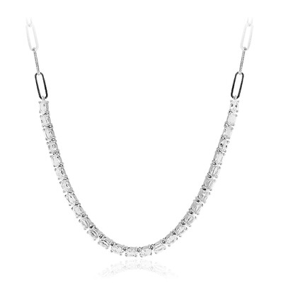 Collar en plata con Topacio blanco