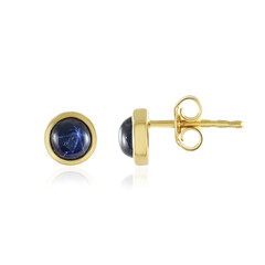 Pendientes en plata con Zafiro estrella azul