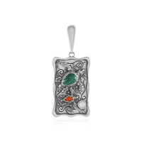 Colgante en plata con Malaquita (Desert Chic)