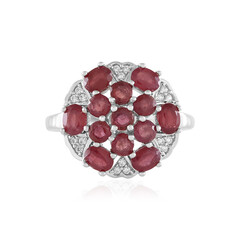 Anillo en plata con Rubí de Madagascar